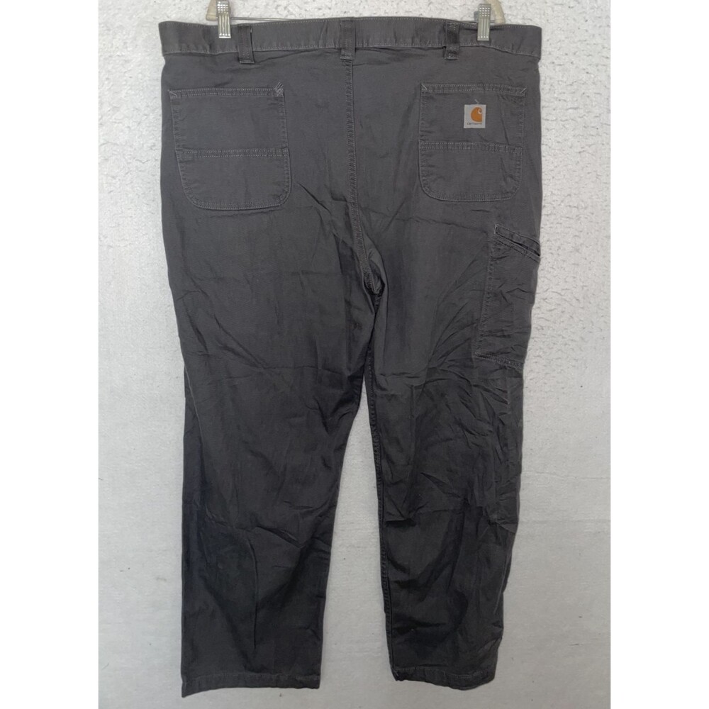 Carhartt Rugged Flex Work Pants Mens 44x30 Gray Canvas Relaxed Fit Workwear